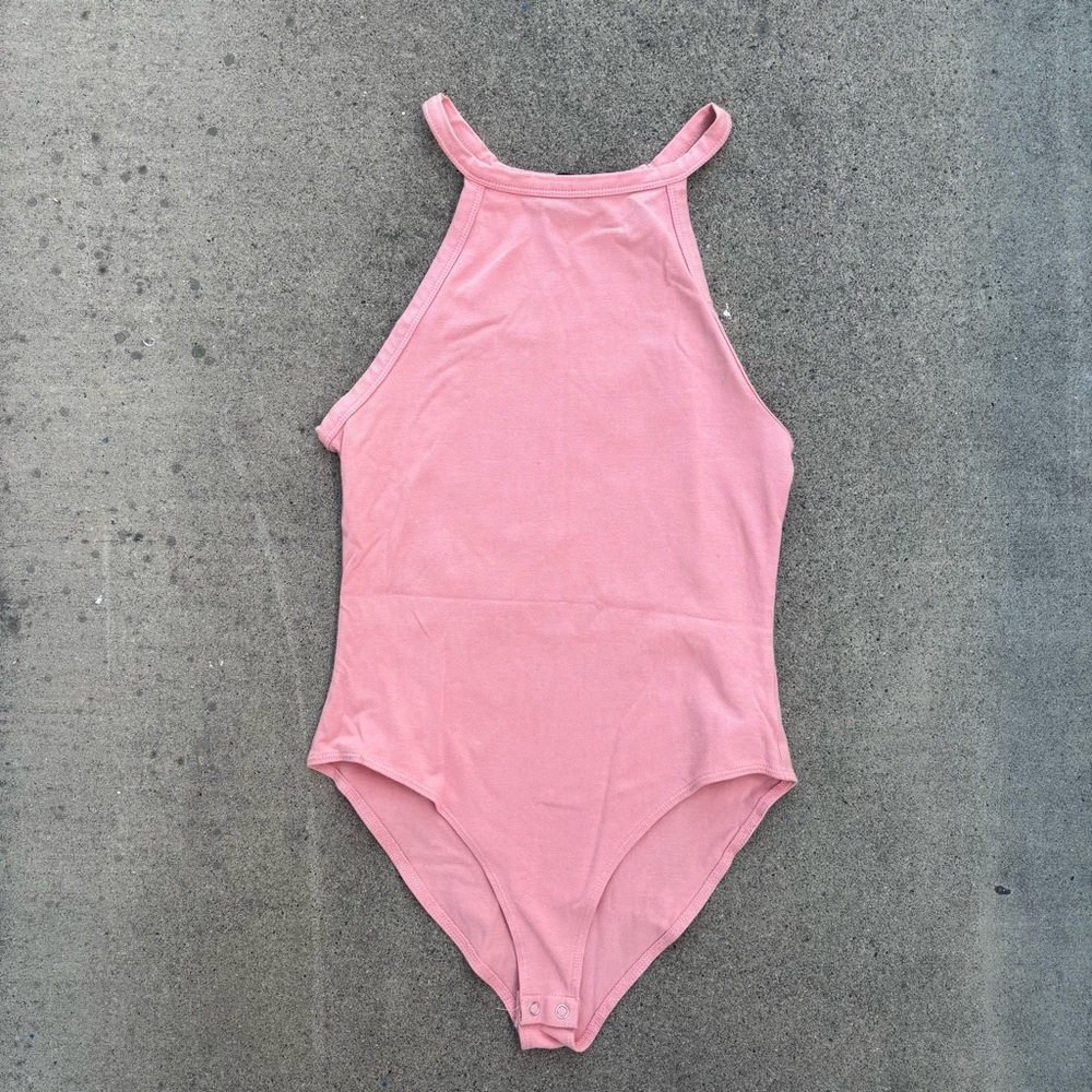 Forever 21 Peach Pink Halter Neck Bodysuit Size Small